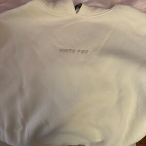 White fox hoodie